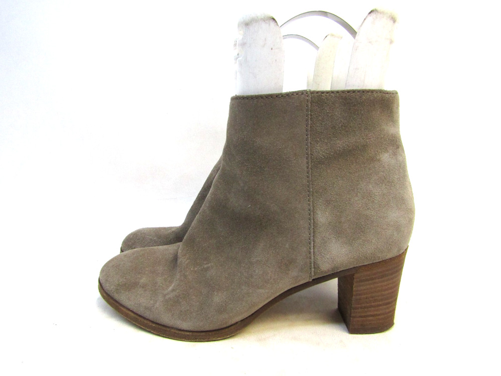 J Crew Womens Sz 7.5 Brown Suede Zip Ankle Fashion Boots Bootie
